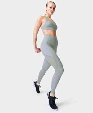 Sweaty Betty Aerial Power High Taille Leggings Damen Blau | RQTLD3498