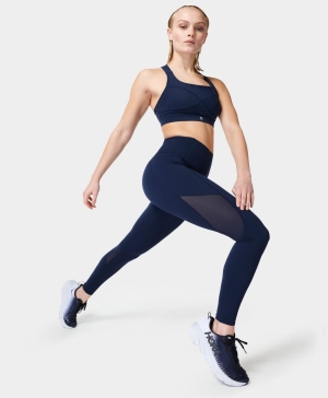 Sweaty Betty Aerial Power High Taille Leggings Damen Navy Blau | TZPHD7598