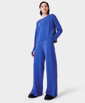 Sweaty Betty After Class Weite Leg Hose Damen Blau | AMPZK7863