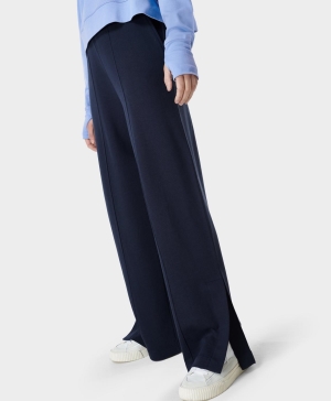 Sweaty Betty After Class Weite Leg Hose Damen Navy Blau | ULBDV1056