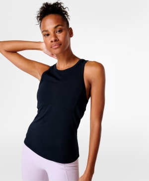 Sweaty Betty All Day Muskelshirt Damen Schwarz | DWSTK8135
