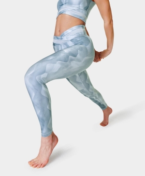 Sweaty Betty All Day Wrap Taille Leggings Damen Blau | FJUZX8092