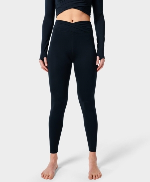 Sweaty Betty All Day Wrap Taille Leggings Damen Schwarz | QLVSH7809