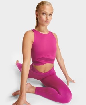 Sweaty Betty All Day Wrap Taille Muskelshirt Damen Rosa | DGJKB3048