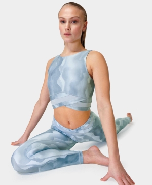 Sweaty Betty All Day Wrap Taille Muskelshirt Damen Blau | SVDGF5412