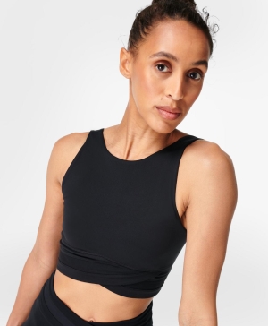 Sweaty Betty All Day Wrap Taille Muskelshirt Damen Schwarz | VEGKZ0561