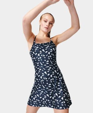 Sweaty Betty All Round Workout Kleider Damen Navy Blau | GVCQP8923