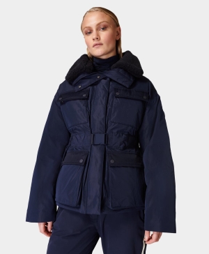 Sweaty Betty Alps Ski Jacke Damen Navy Blau | DCPMQ0843