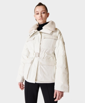 Sweaty Betty Alps Ski Jacke Damen Weiß | FSRDA3870