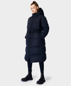 Sweaty Betty Alto Longline Puffa Mäntel Damen Schwarz | SJFHI8672
