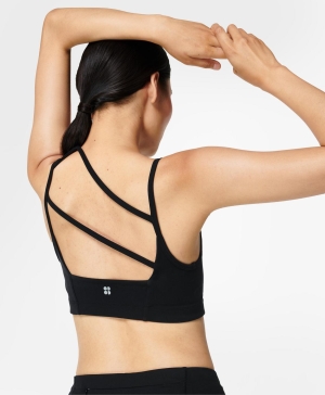 Sweaty Betty Asymmetric Sculpt BHs Damen Schwarz | CZSGT6410