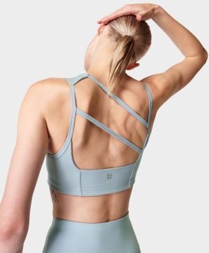 Sweaty Betty Asymmetric Sculpt BHs Damen Blau | GVXFT0891