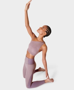 Sweaty Betty Asymmetric Sculpt BHs Damen Lila | ZWGNX8652