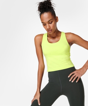 Sweaty Betty Athlete Crop Seamless Workout Muskelshirt Damen Grün | TMWRS3297