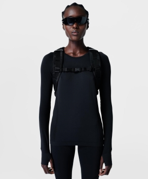 Sweaty Betty Athlete Seamless Workout Long Sleeve Damen Schwarz | QFCRH7523