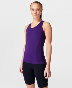 Sweaty Betty Athlete Seamless Workout Muskelshirt Damen Lila | ALGNZ3214