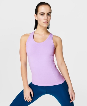Sweaty Betty Athlete Seamless Workout Muskelshirt Damen Lila | BTQZG0957