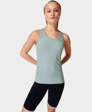 Sweaty Betty Athlete Seamless Workout Muskelshirt Damen Blau | CDGJV1984
