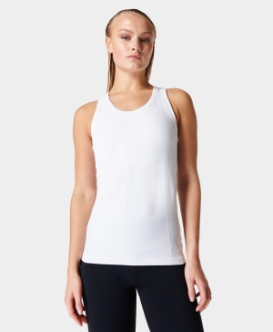 Sweaty Betty Athlete Seamless Workout Muskelshirt Damen Weiß | FOBKA6532