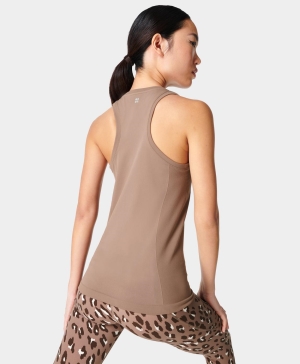 Sweaty Betty Athlete Seamless Workout Muskelshirt Damen Schwarz Braun | JKPFI0482