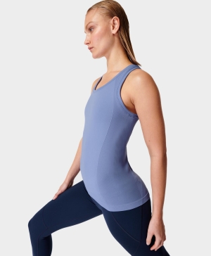 Sweaty Betty Athlete Seamless Workout Muskelshirt Damen Blau | MCWPT4780