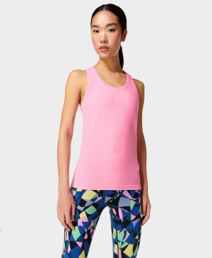 Sweaty Betty Athlete Seamless Workout Muskelshirt Damen Rosa | RAQKC4726