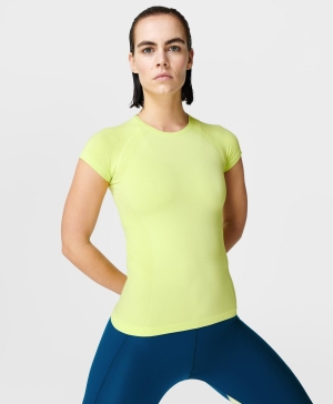 Sweaty Betty Athlete Seamless Workout T-shirts Damen Grün | VDYUQ7350