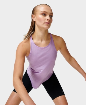 Sweaty Betty Breathe Easy Lauf Muskelshirt Damen Lila | JMPAW4732