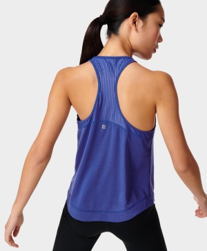 Sweaty Betty Breathe Easy Lauf Muskelshirt Damen Blau | ZBYGD6329