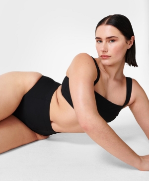 Sweaty Betty Brook High Taille Xtra Life Bikini Bademode Damen Schwarz | NFSWO3721