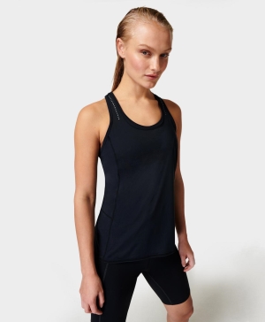 Sweaty Betty Distance Lauf Muskelshirt Damen Schwarz | AEZPV3640