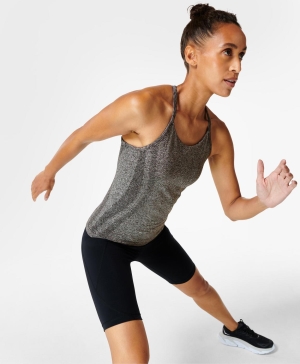 Sweaty Betty Elemental Seamless Workout Muskelshirt Damen Schwarz | CIPHL6573