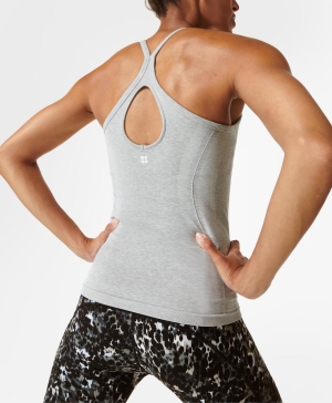 Sweaty Betty Elemental Seamless Workout Muskelshirt Damen Grau | YZAVT7283