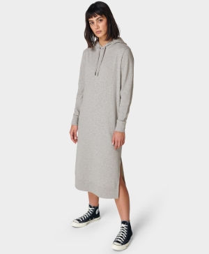 Sweaty Betty Essentials Mit Kapuze Sweat Kleider Damen Grau | PCGQI4830