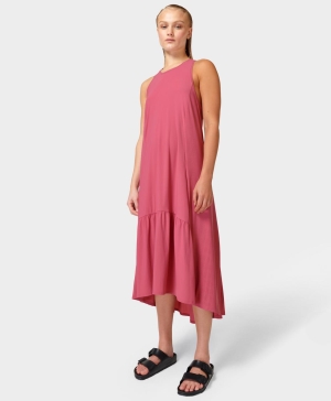 Sweaty Betty Explorer Ace Midi Kleider Damen Rosa | ULQDC8763
