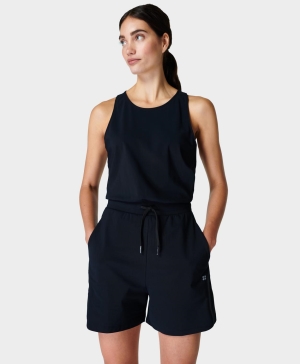 Sweaty Betty Explorer Romper Overall Damen Schwarz | XBPQL7851