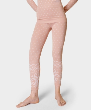 Sweaty Betty Fair Isle Base Layer Leggings Damen Beige | WIUVA3571