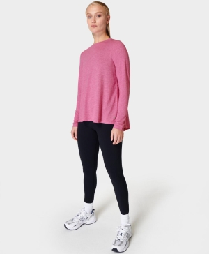 Sweaty Betty Focus Sport Long Sleeve Damen Rosa | RMXOV9875
