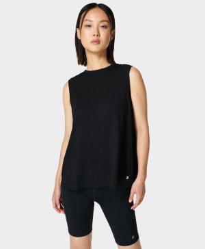 Sweaty Betty Focus Sport Muskelshirt Damen Schwarz | XQIZJ1850