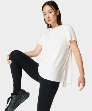 Sweaty Betty Focus Sport T-shirts Damen Weiß | AMQIV4205