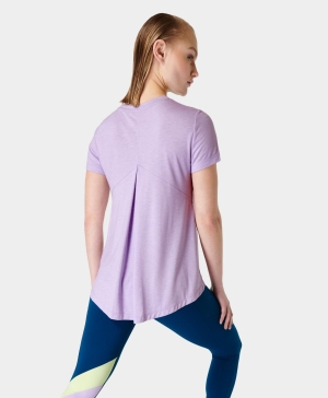 Sweaty Betty Focus Sport T-shirts Damen Lila | STYVA7413