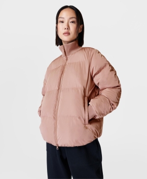 Sweaty Betty Gesteppt Kurzes Jacke Damen Rosa | FWLBH0278