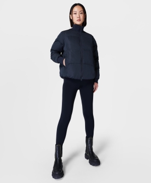 Sweaty Betty Gesteppt Kurzes Jacke Damen Navy Blau | SRPVI0891