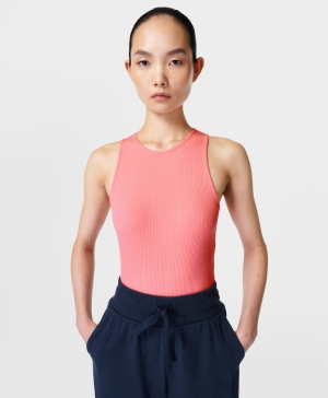 Sweaty Betty Harper Racer Rib Muskelshirt Damen Rosa | GIKUD9652