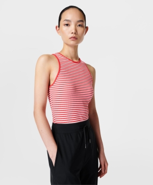 Sweaty Betty Harper Racer Rib Muskelshirt Damen Rot | LREDV5069