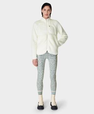 Sweaty Betty Leopard Jacquard Base Layer 7/8 Leggings Damen Blau Leopard | GSJWH5210