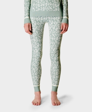 Sweaty Betty Leopard Jacquard Base Layer Leggings Damen Blau Leopard | SBGDO4086