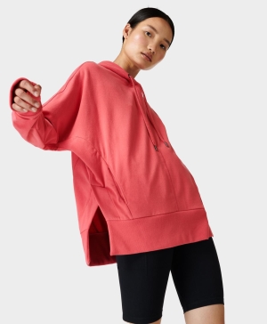 Sweaty Betty Liberate Luxe Fleece Hoodie Damen Rosa | WRHAI4173
