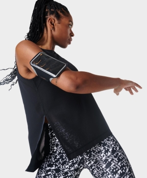 Sweaty Betty Light Speed Lauf Muskelshirt Damen Schwarz | BUVJR4081