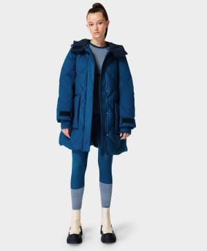 Sweaty Betty Matterhorn Ski Parka Jacke Damen Tiefesblau | EJMWI0172